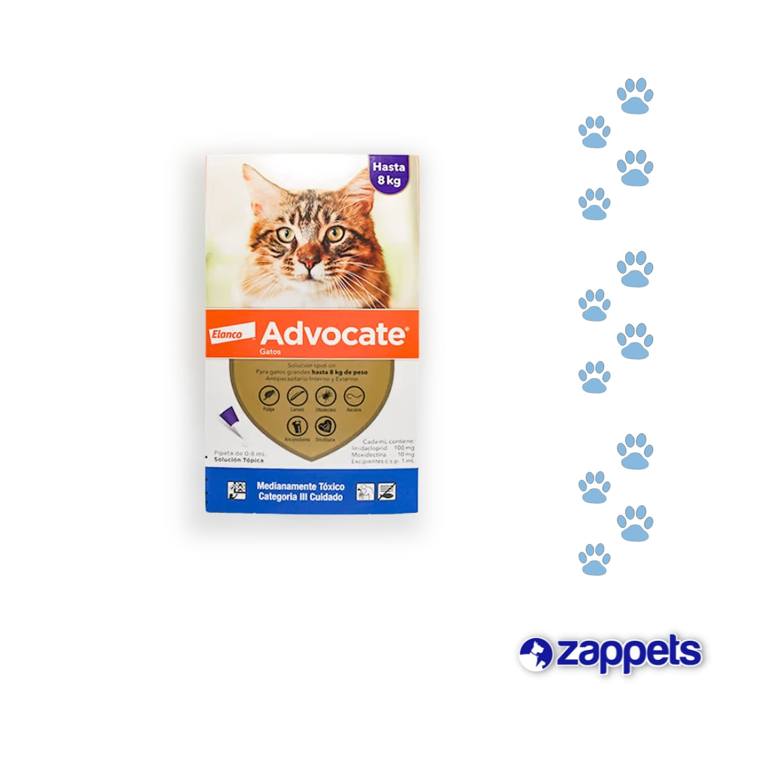 Antipulgas En Pipeta para Gato Advocate Hasta 8Kg - 1Und Suelta