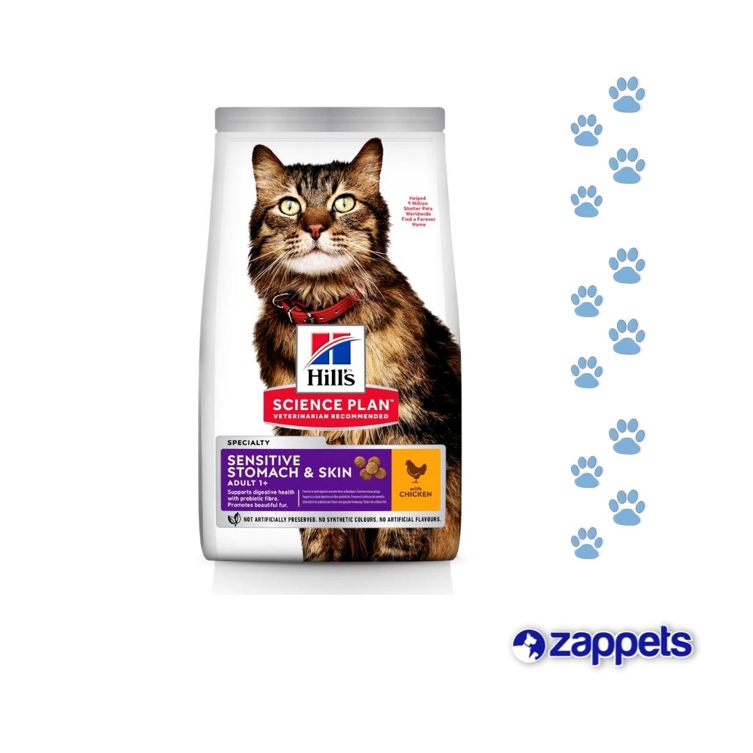 Alimento para Gatos Hills Adultos Sensitive Stomach & Skin 3.5Lb