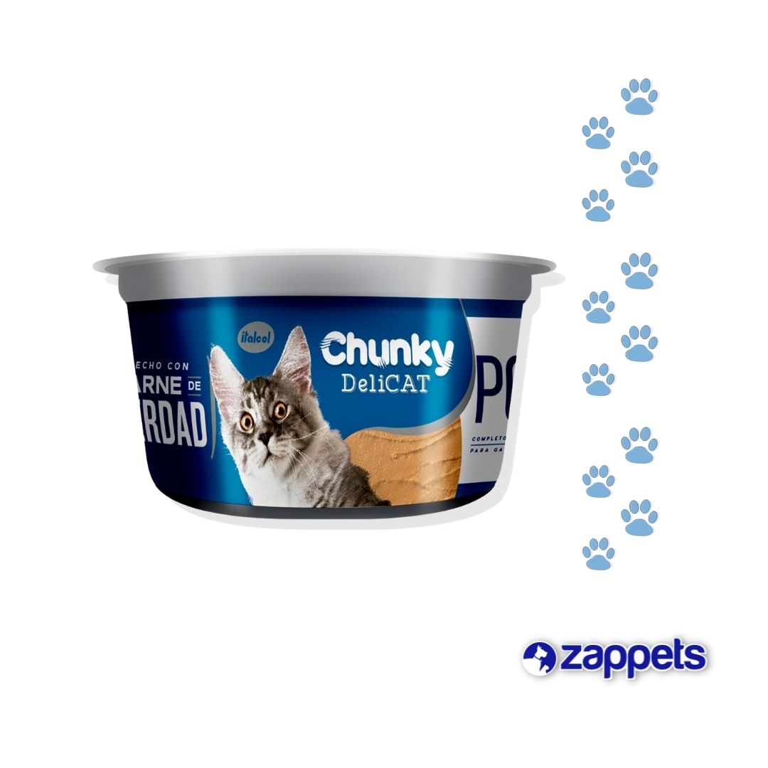 Pote para Gatos Chunky Sabor Pollo 156Gr