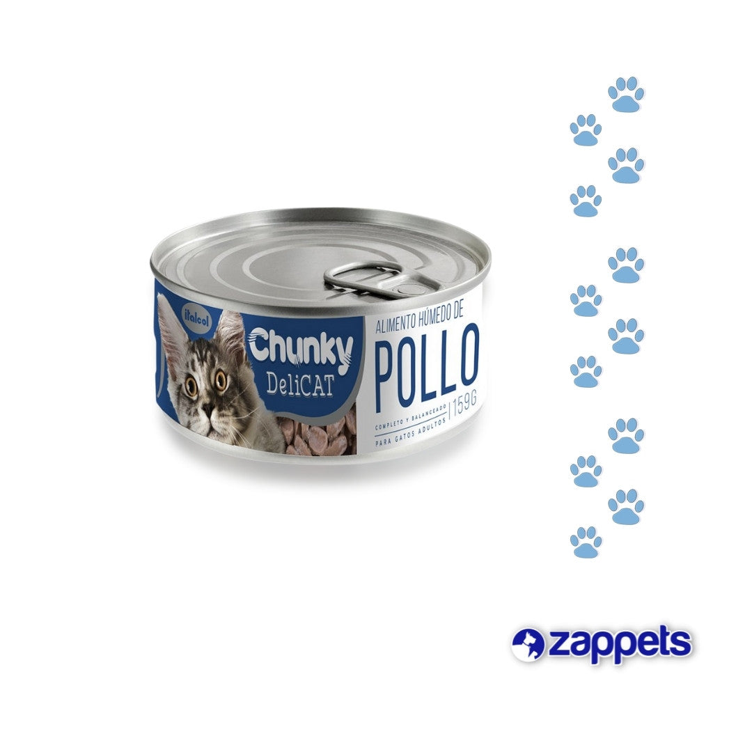 Enlatado para Gatos Chunky Sabor Pollo 156Gr