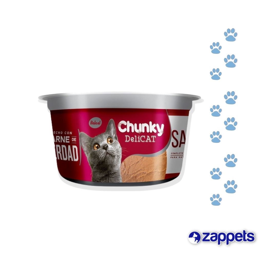 Pote para Gatos Chunky Sabor Salmon 156Gr