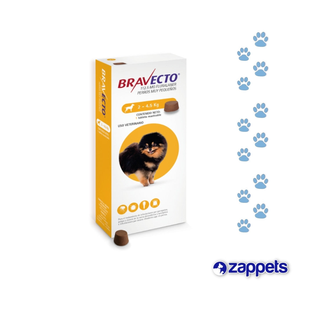 Antipulgas para Perros Bravecto 2-4.5Kg