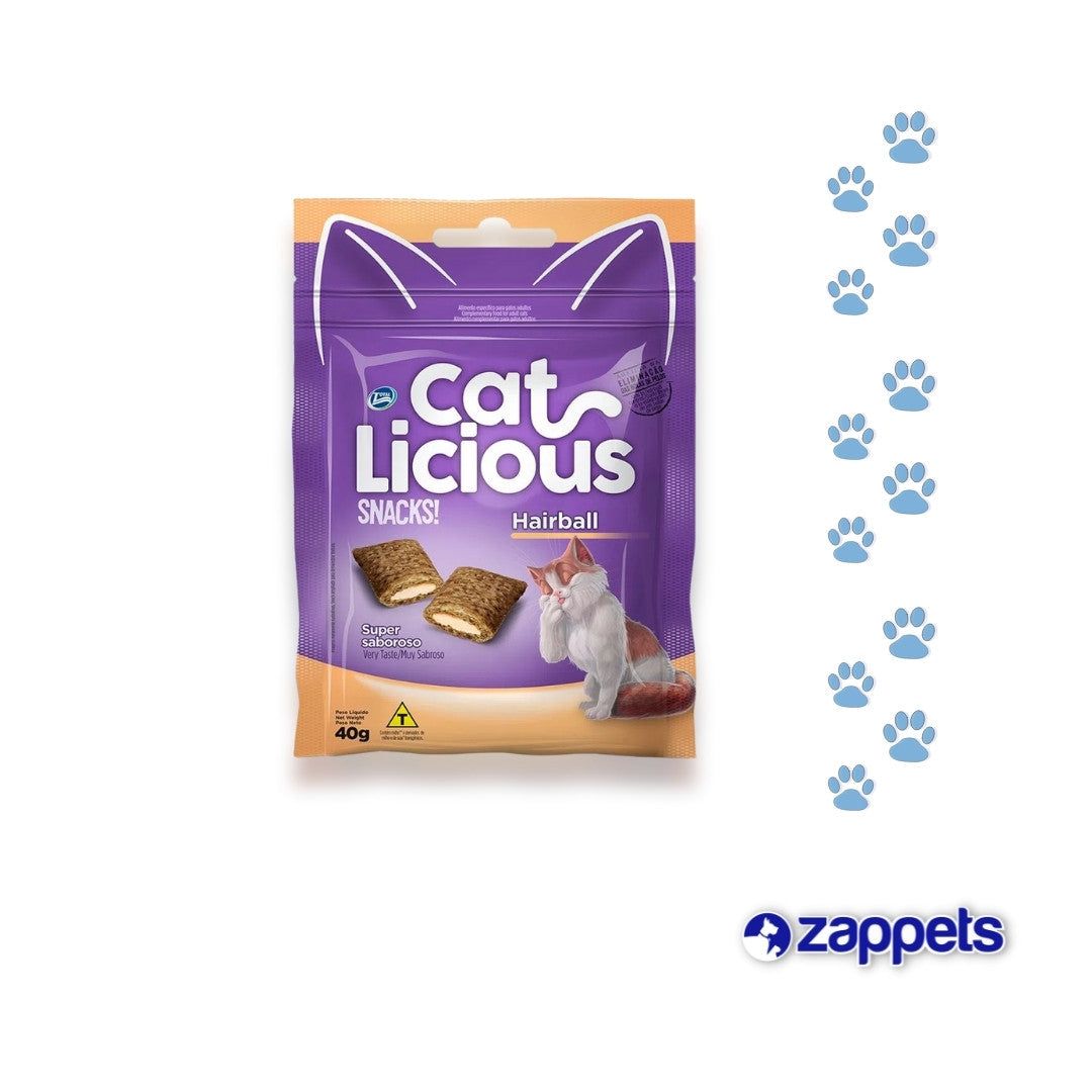 Snack para Gatos Cat Licious Hairball 40Gr
