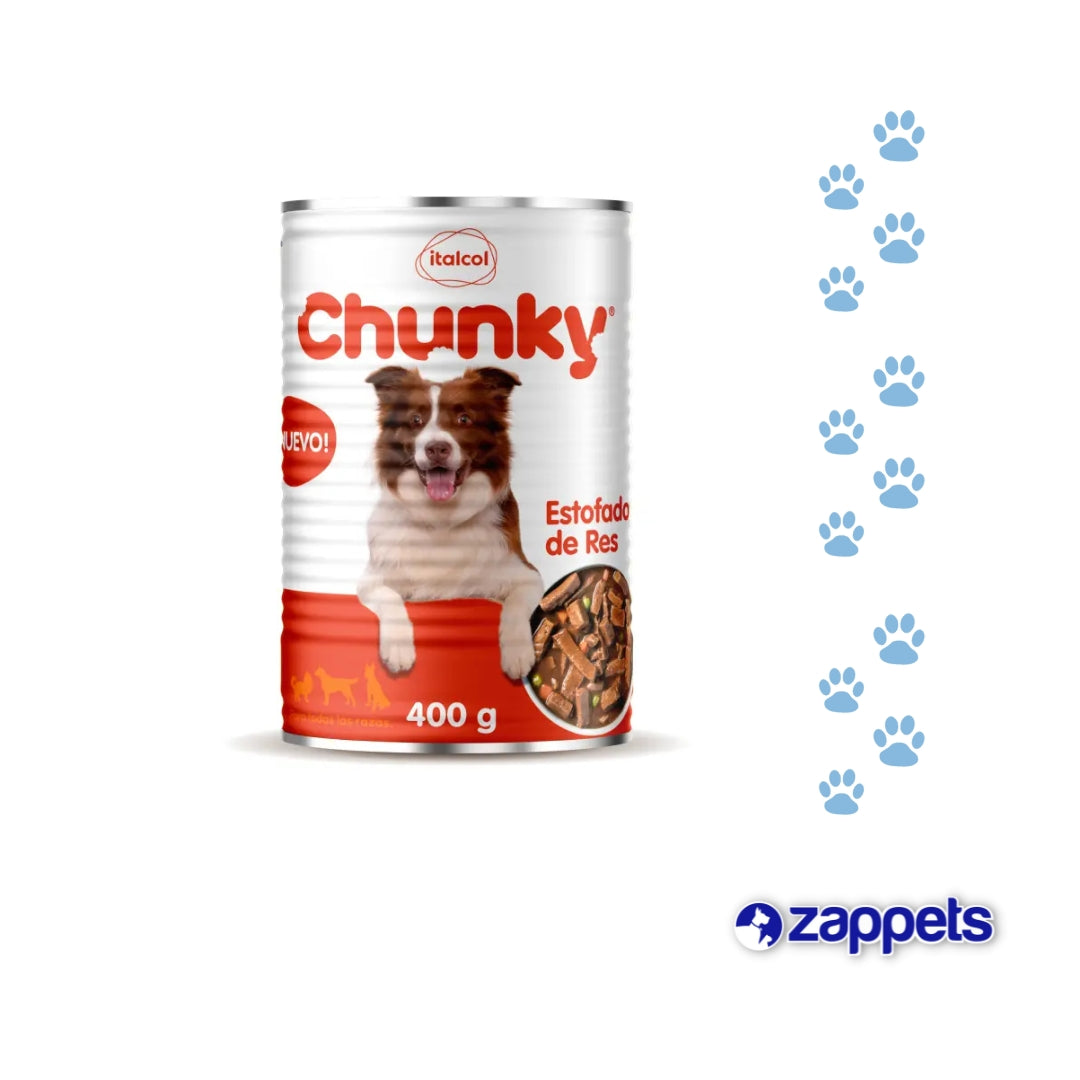 Enlatado para Perros Chunky Estofado de Res 400Gr