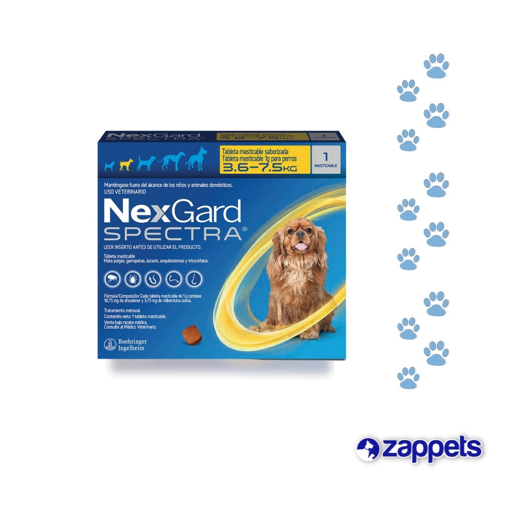 Antipulgas para Perros Nexgard Spectra 3.5-7.5Kg