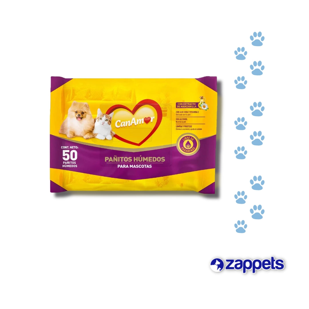 Pañitos Húmedos Can Amor 50Und