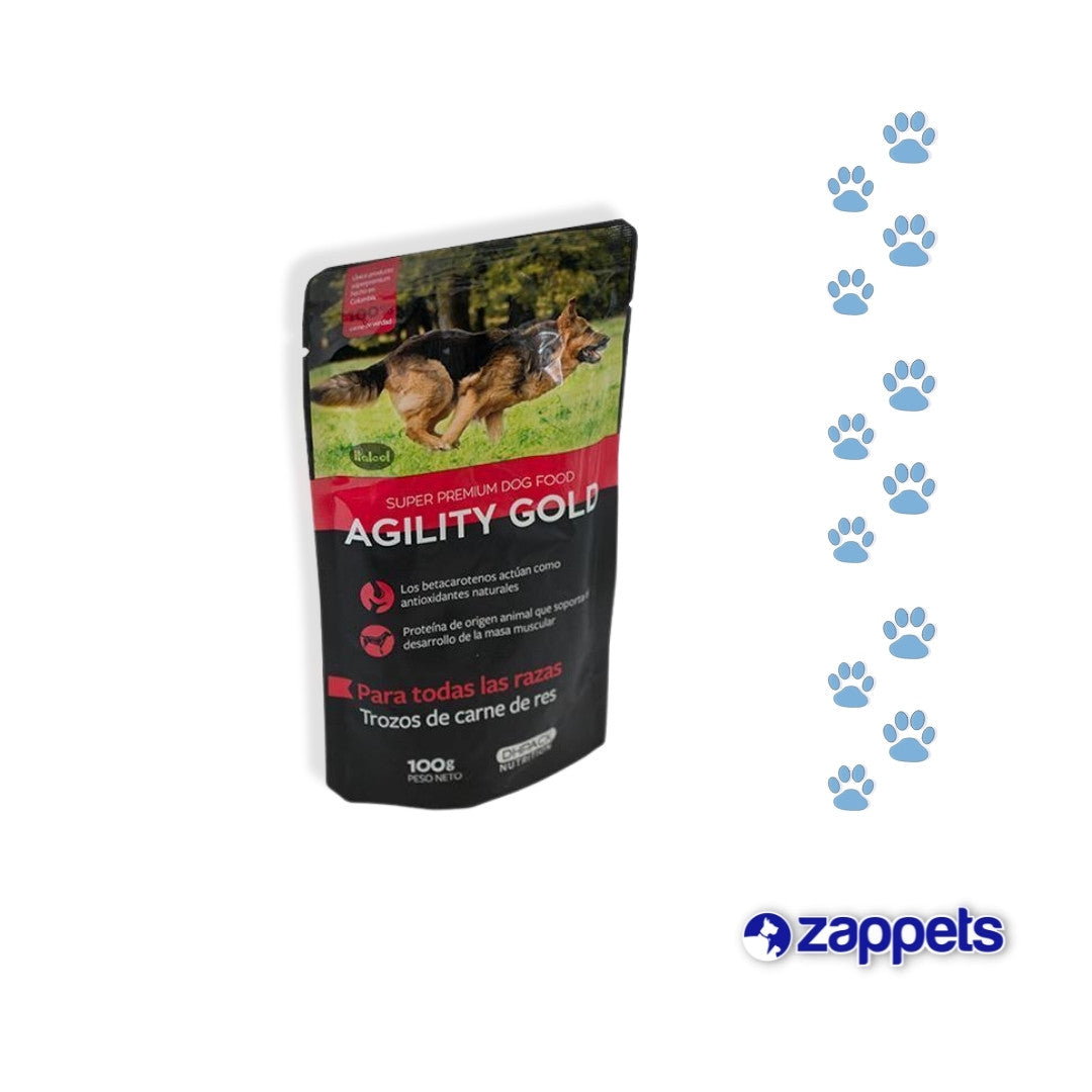 Alimento Húmedo para Perros Agility Gold Carne de Res 100Gr