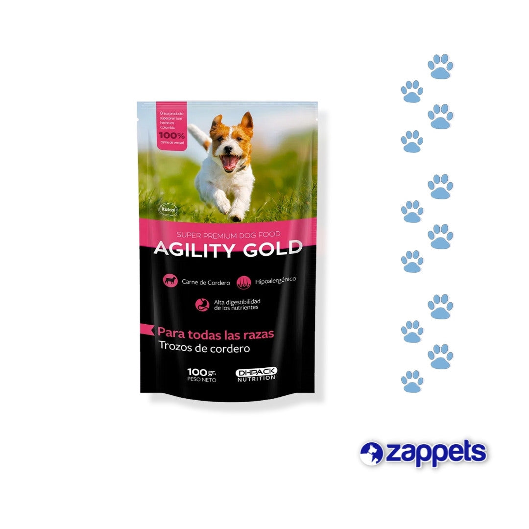 Alimento Húmedo para Perros Agility Gold Cordero 100Gr