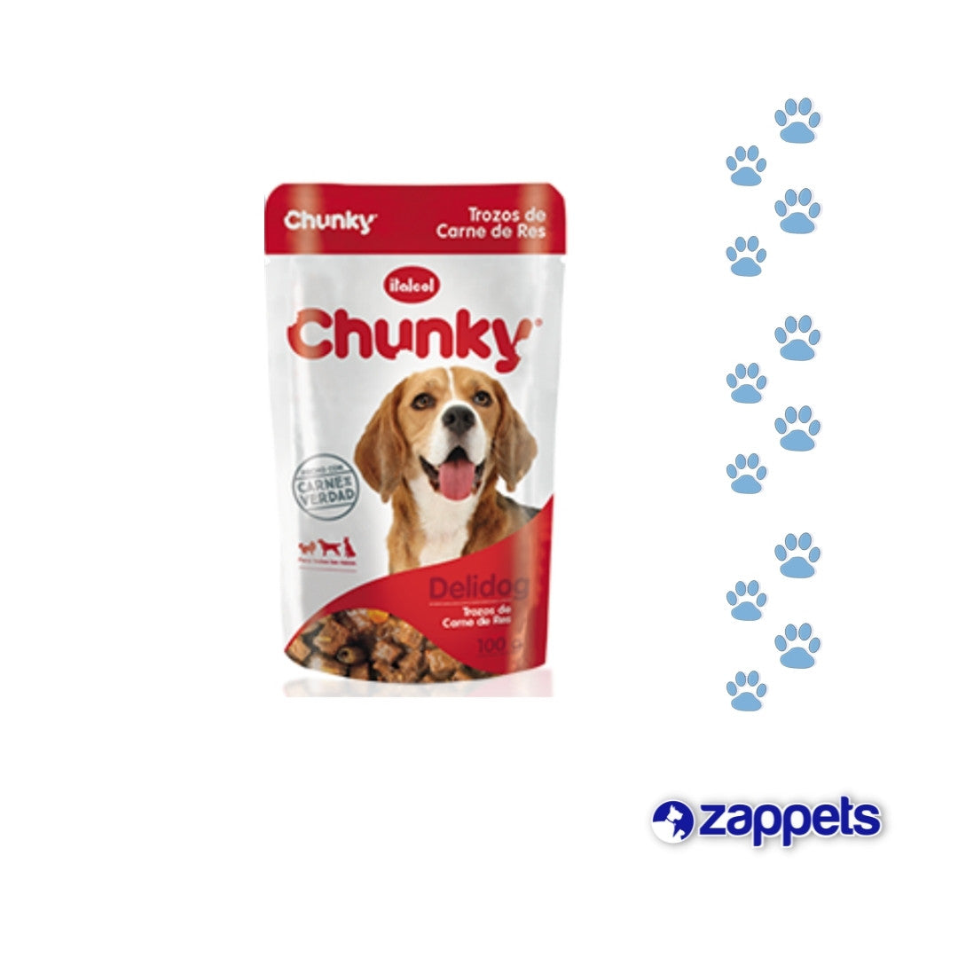 Alimento Húmedo para Perros Chunky Trozos Carne de Res