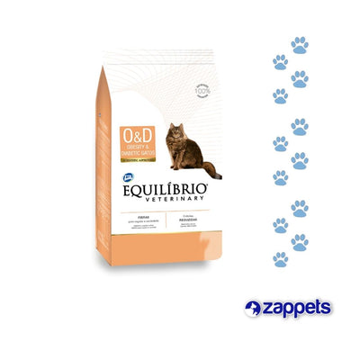 Alimento para Gatos Equilibrio Veterinary Obesidad y Diabetes - O&D 2Kg