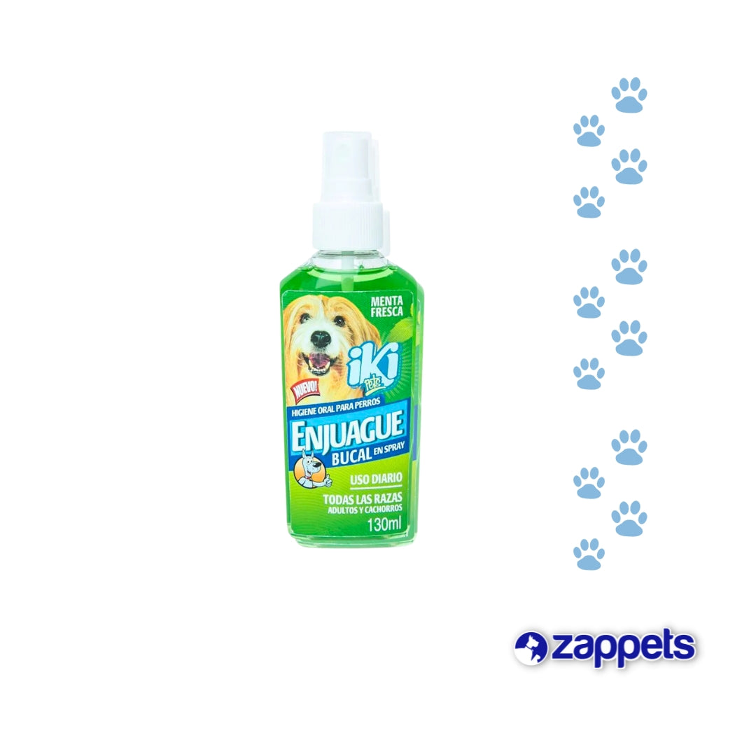 Enjuague Bucal Iki Pets Perro 130ML