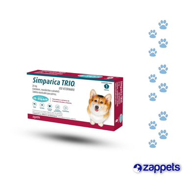 Antipulgas para Perro Simparica Trío 10-20Kg