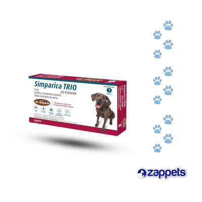 Antipulgas para Perro Simparica Trío 40-60Kg