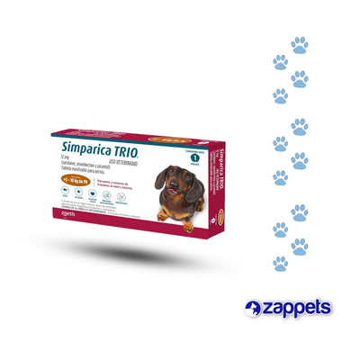 Antipulgas para Perro Simparica Trío 5-10Kg