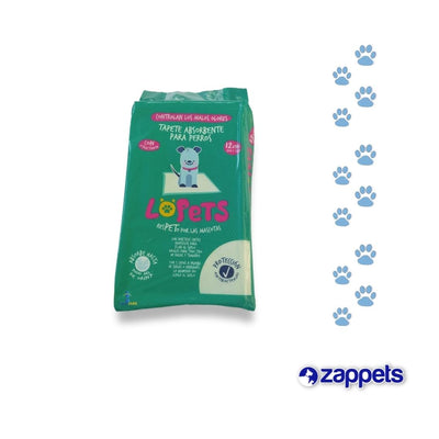 TAPETES ABSORBENTES LOPETS - 12 UNIDADES