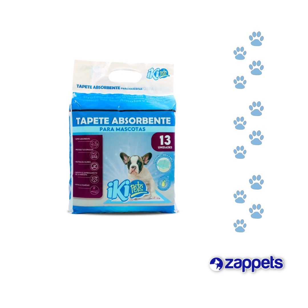 Tapetes Absorbentes Iki Pets - 13 Unidades